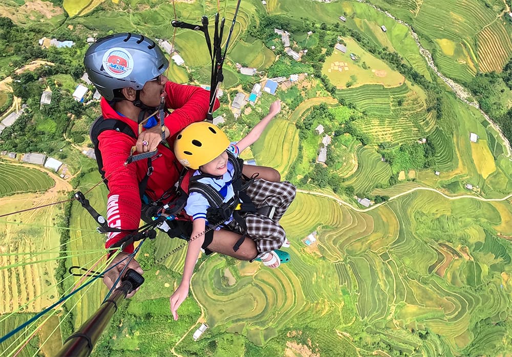 Các nhóm độ tuổi có thể tham gia dù lượn tại Mebayluon Paragliding